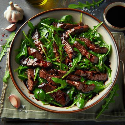 Image of Sauted Arugula with Balsamic Beef