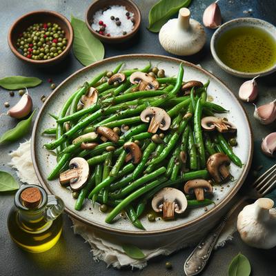 Image of Sauted Green Beans with Mushrooms