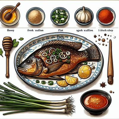 Image of Sauted Tilapia with Honey Scallion Dressing