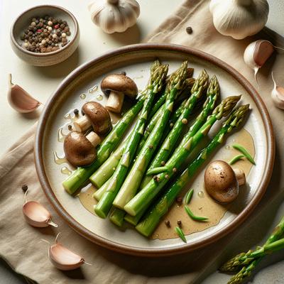 Image of Sauteed Asparagus and Mushrooms