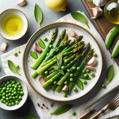 Image of Sauteed Asparagus and Snap Peas