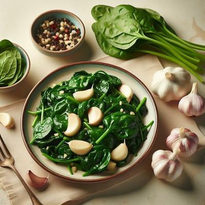 Image of Sauteed Baby Spinach and Garlic