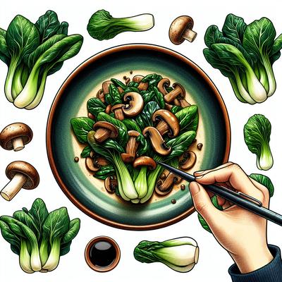 Image of Sauteed Bok Choy with Mushrooms