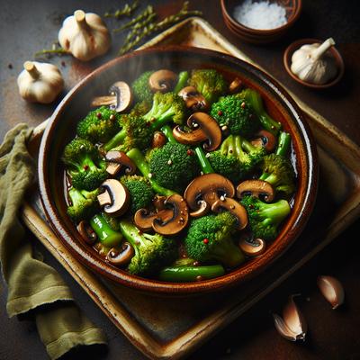 Image of Sauteed Broccoli and Mushrooms