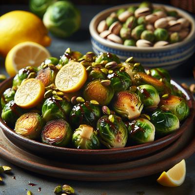 Image of Sauteed Brussels Sprouts with Lemon and Pistachios