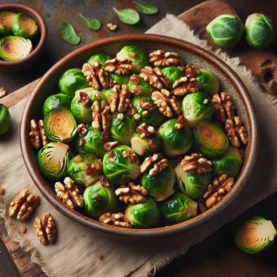 Image of Sauteed Brussels Sprouts with Walnuts