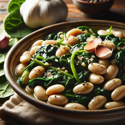 Image of Sauteed Cannellini with Spinach and Garlic