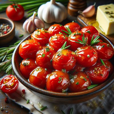 Image of Sauteed Cherry Tomatoes with Garlic Butter and Herbs