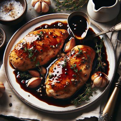 Image of Sauteed Chicken Breasts with Balsamic Vinegar Pan Sauce