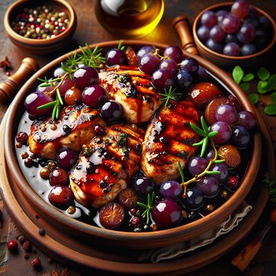 Image of Sauteed Chicken Breasts with Grape Sauce