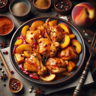 Image of Sauteed Chicken with Spicy Peach Sauce