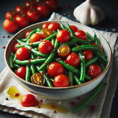 Image of Sauteed Green Beans and Cherry Tomatoes