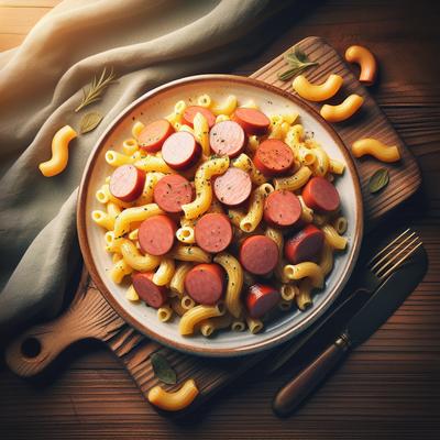 Image of Sauteed Hog Dogs and Macaroni