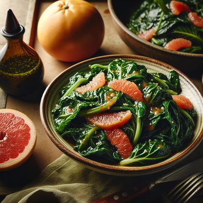 Image of Sauteed Leafy Greens with Grapefruit Vinaigrette