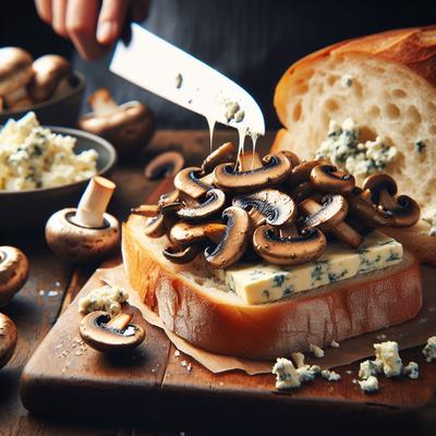 Image of Sauteed Mushrooms and Blue Cheese Sandwich
