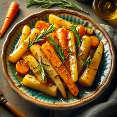 Image of Sauteed Parsnips and Carrots with Honey and Rosemary