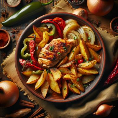 Image of Sauteed Potatoes Chicken Santa Fe