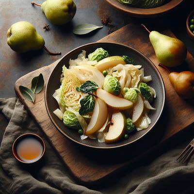 Image of Sauteed Savoy Cabbage and Pears