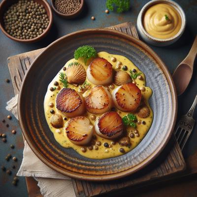 Image of Sauteed Scallops with Mustard