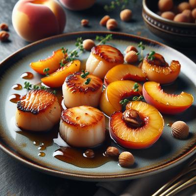 Image of Sauteed Sea Scallops with Caramelized Peaches