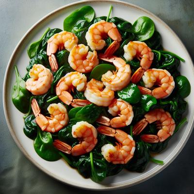 Image of Sauteed Shrimp and Spinach