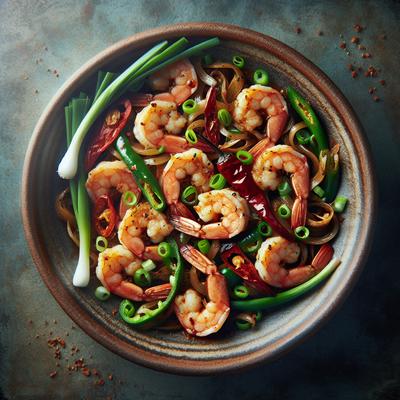Image of Sauteed Shrimp with Chipotle Chile and Green Onions