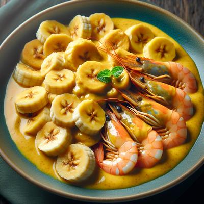 Image of Sauteed Shrimp with Curried Banana Sauce