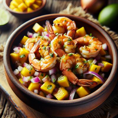 Image of Sauteed Shrimp with Mango Salsa
