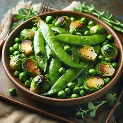 Image of Sauteed Snap Peas Brussels Sprouts