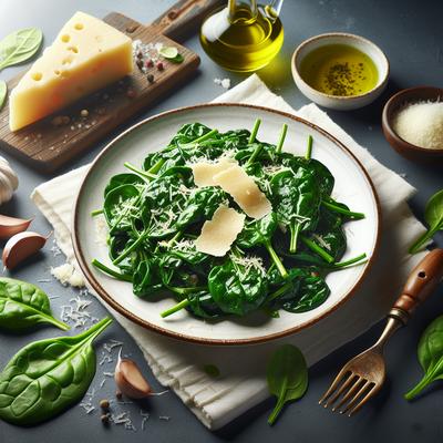 Image of Sauteed Spinach with Parmesan Cheese