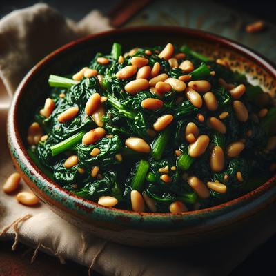 Image of Sauteed Spinach with Pine Nuts
