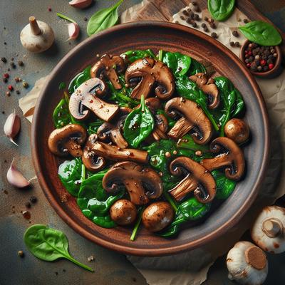 Image of Sauteed Wild Mushrooms with Spinach