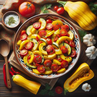 Image of Sauteed Yellow Squash and Tomatoes