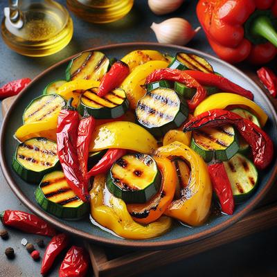 Image of Sauteed Yellow Squash Zucchini and Roasted Red Peppers