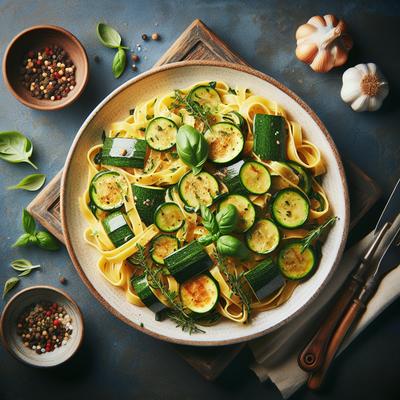 Image of Sauteed Zucchini and Fettuccine