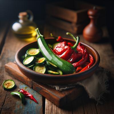 Image of Sauteed Zucchini and Roasted Red Peppers