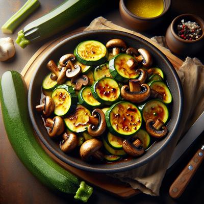 Image of Sauteed Zucchini with Mushrooms for Two