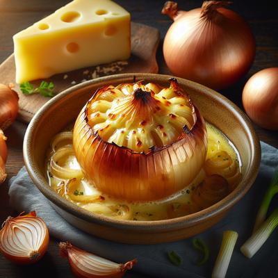 Image of Savory Baked Onions with Swiss Cheese