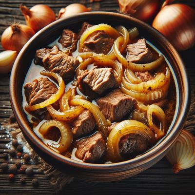 Image of Savory Beef and Onion Stew Hache