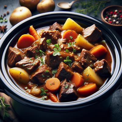 Image of Savory Beef Stew Crock Pot