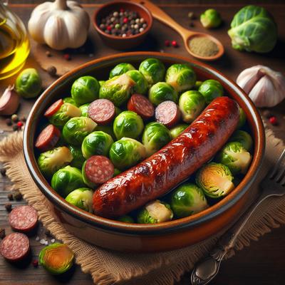 Image of Savory Brussels Sprouts with Smoked Sausage