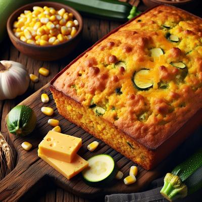 Image of Savory Cheddar Zucchini Cornbread