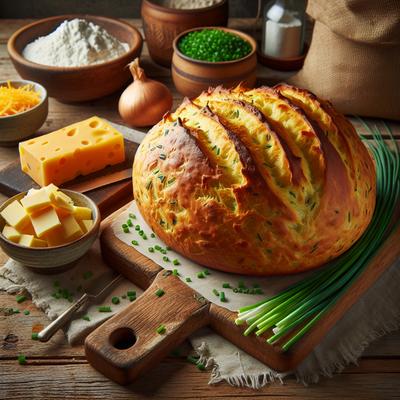 Image of Savory Cheese and Chive Bread