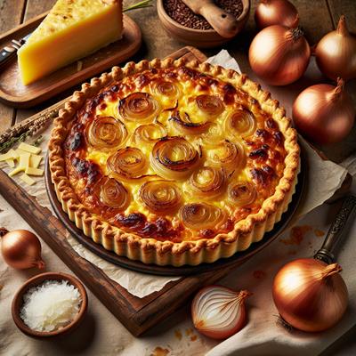 Image of Savory Cheesy Onion Tart