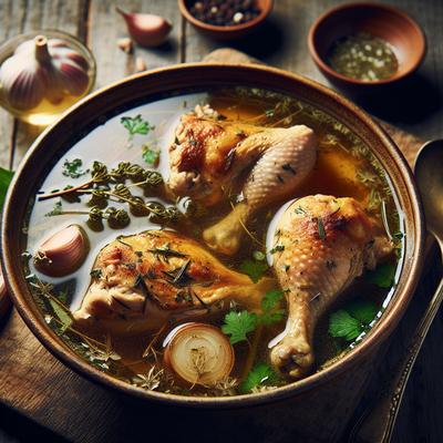 Image of Savory Chicken and Broth