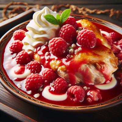 Image of Savory Chicken in Raspberry Cream Sauce