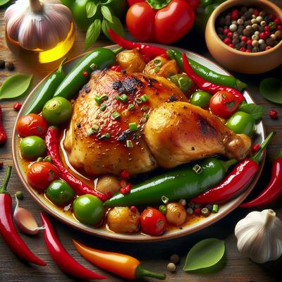 Image of Savory Chicken with Peppers