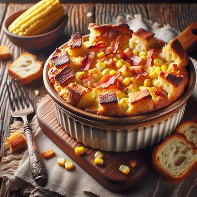 Image of Savory Corn and Bacon Bread Pudding Rsc