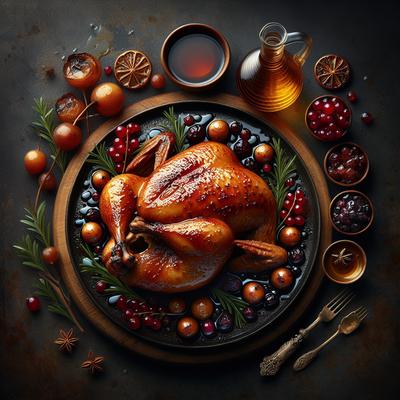 Savory Cornish Hens with a Brandy Currant Glaze