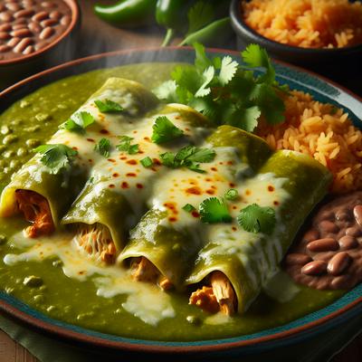 Image of Savory Delicious Enchiladas Verdes